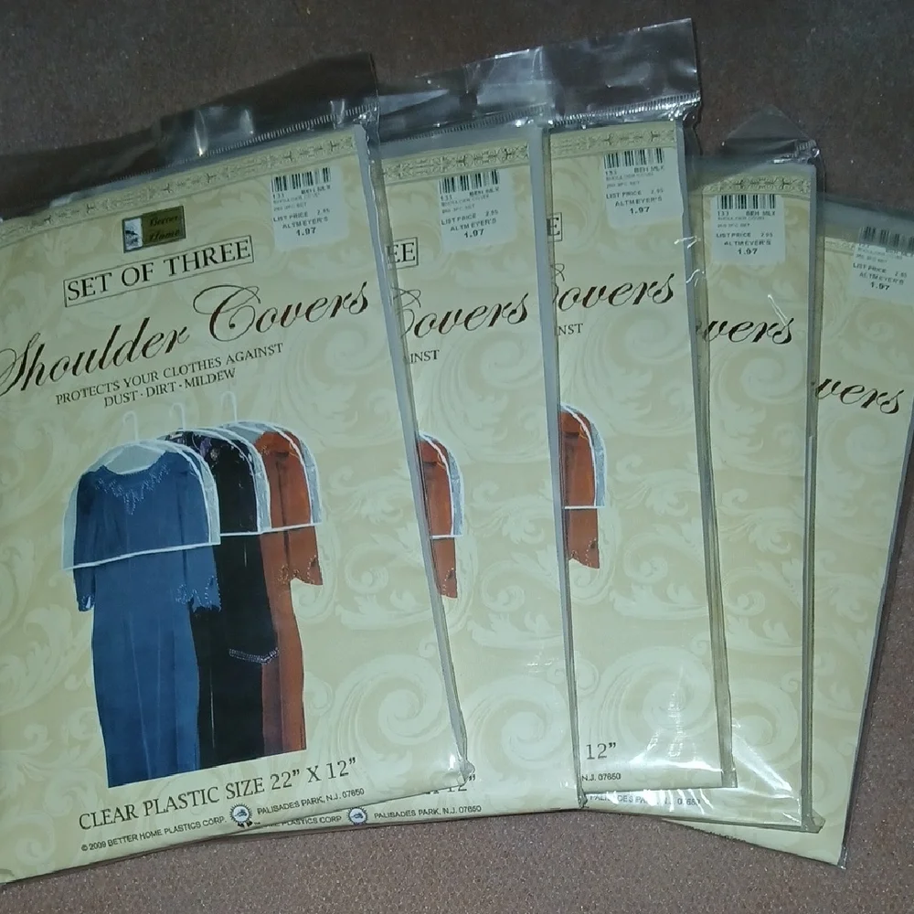 Better Homes And Gardens Cream Shoulder Cover Set - Clear Plastic Packaging